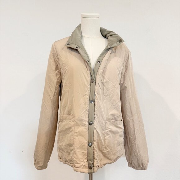 NWT Hem & Thread REVERSIBLE On The Flip Side Snap Front Puffer Jacket NEW Medium - Picture 10 of 12